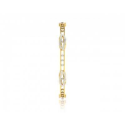 Jeny Round Brilliant Diamond Bangles in Gold